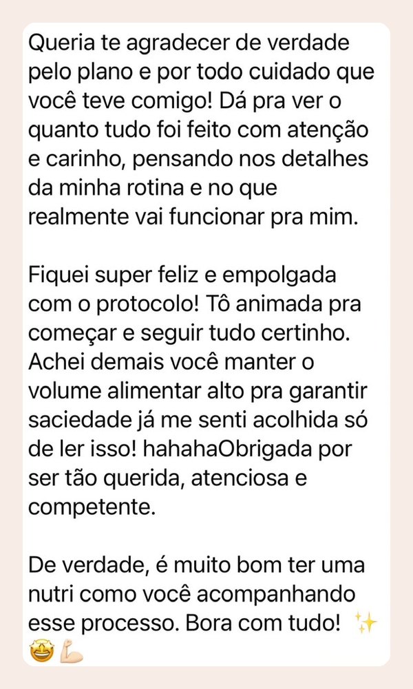 Mensagem de paciente da Malu
