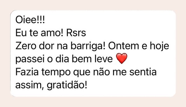 Mensagem de paciente da Malu