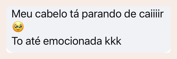 Mensagem de paciente da Malu