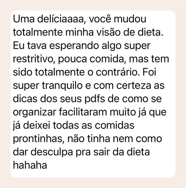 Mensagem de paciente da Malu