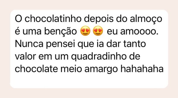 Mensagem de paciente da Malu