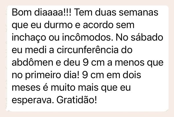 Mensagem de paciente da Malu