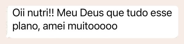 Mensagem de paciente da Malu